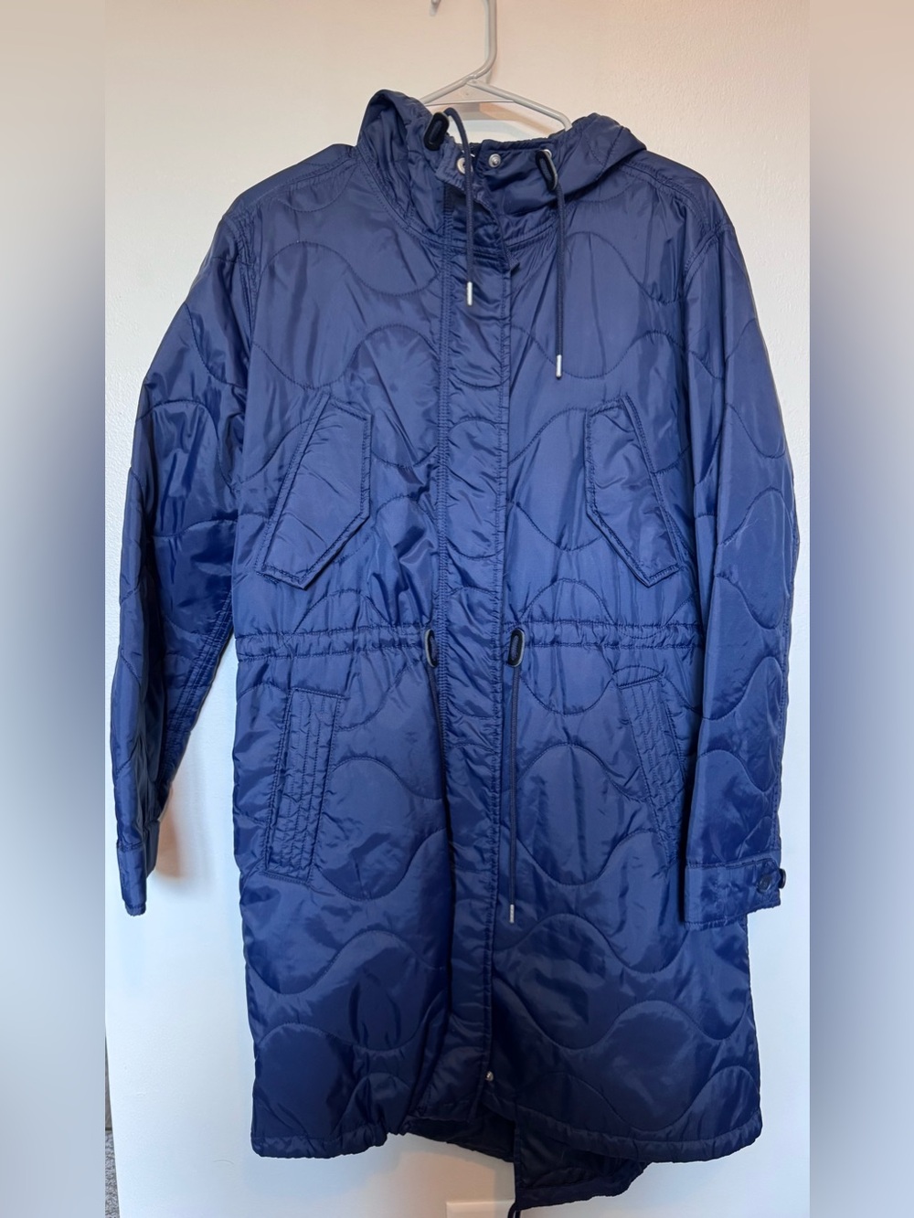 Gap Women’s Navy Quilted Hooded Parka Jacket